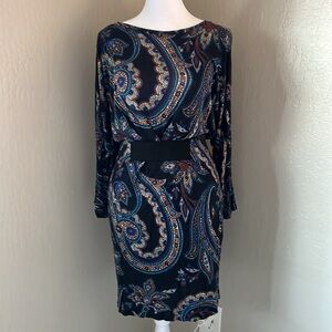 MNG Paisley jersey dress